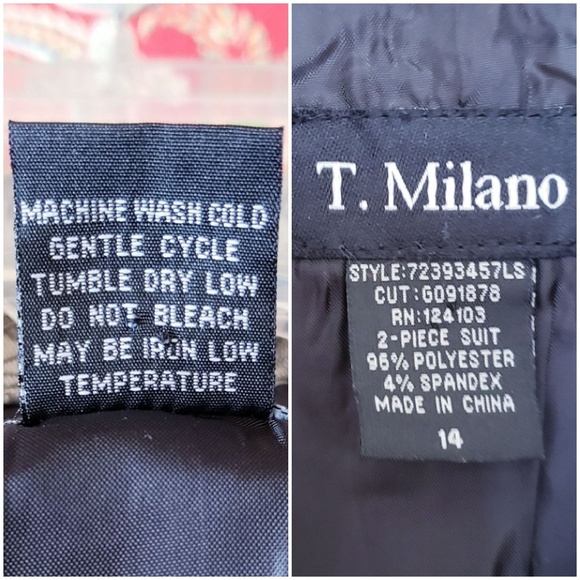 💟🤍T. Milano gray paisley print blazer Sz14 - Picture 6 of 9
